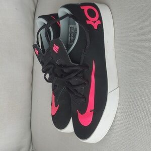 Nike KD Vulc Kevin Durant Youth Size 6.5 Black Pink Athletic Shoes 642085-061